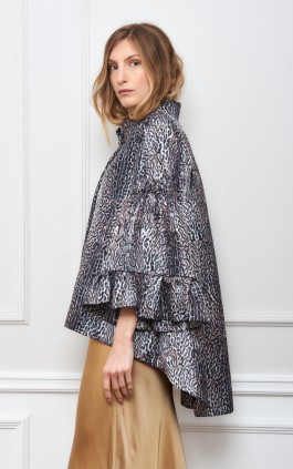 HOPE PRINTΕD JACKET WITH BELL SLEEVE