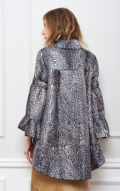 HOPE PRINTΕD JACKET WITH BELL SLEEVE
