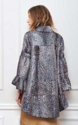 HOPE PRINTΕD JACKET WITH BELL SLEEVE
