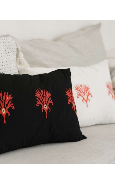 HAND-EMBROIDERED CUSHION