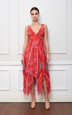 WARIS PRINTED JERSEY DRESS