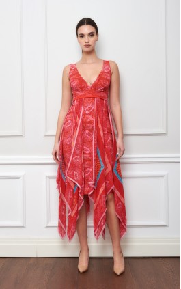 WARIS PRINTED JERSEY DRESS